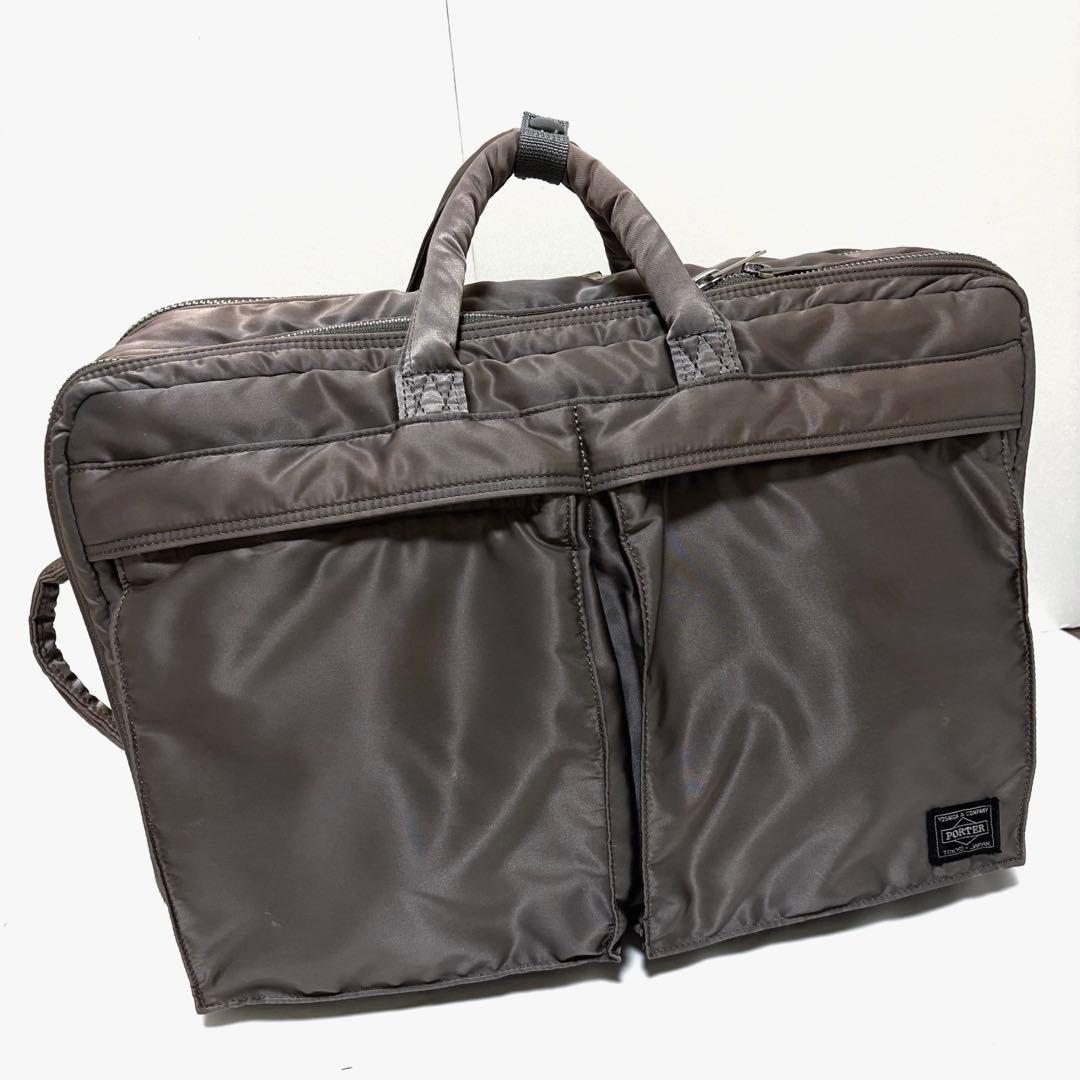 新型✨極美品 ポータータンカー ビジネスバッグ3way 2層 A4可 グレー