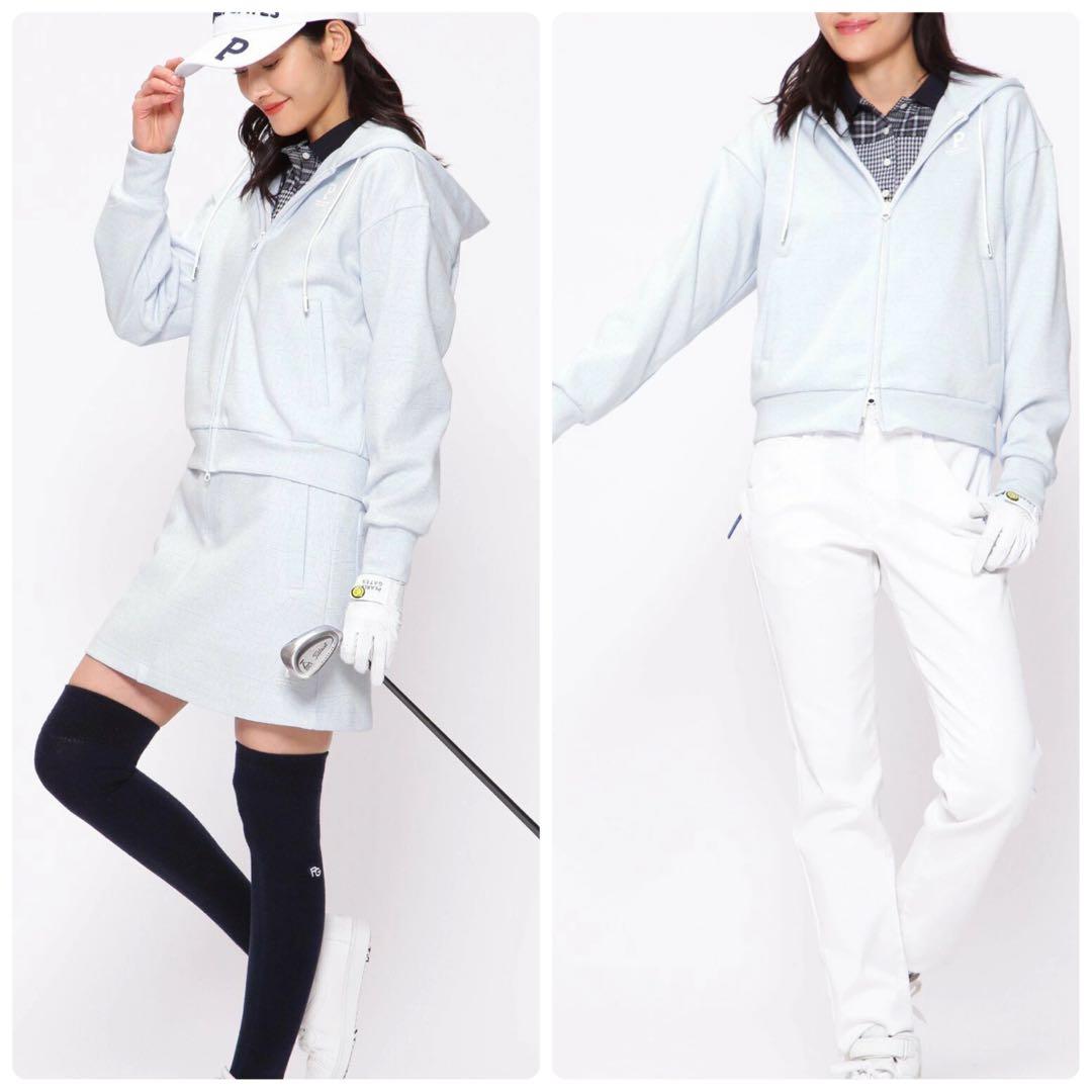 極美品　パーリーゲイツ　2023　セットアップ　ゼブラメッシュ　BIGロゴ柄