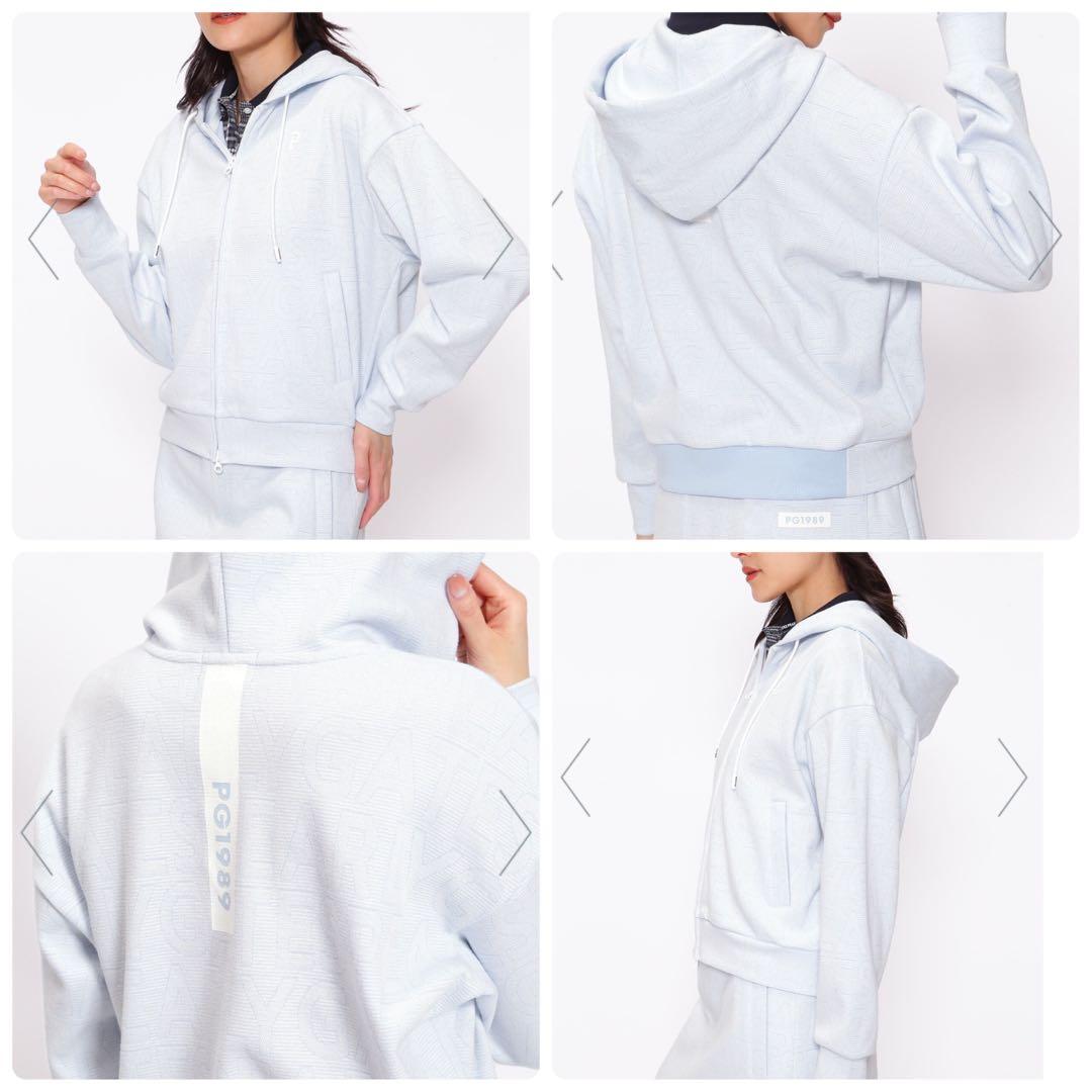 極美品　パーリーゲイツ　2023　セットアップ　ゼブラメッシュ　BIGロゴ柄