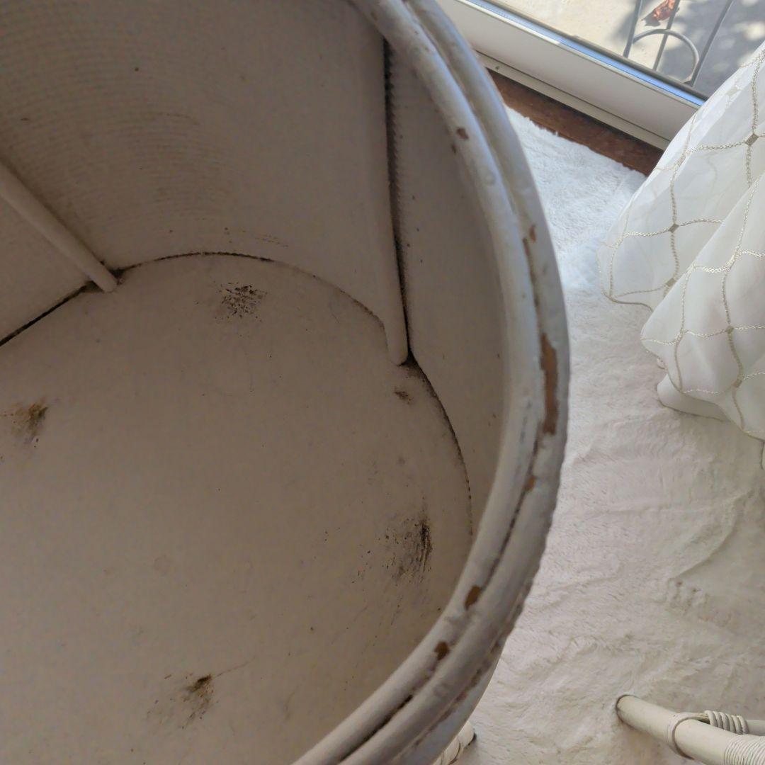 アンティーク　ベビーバスケット ホワイト　シャビーシック