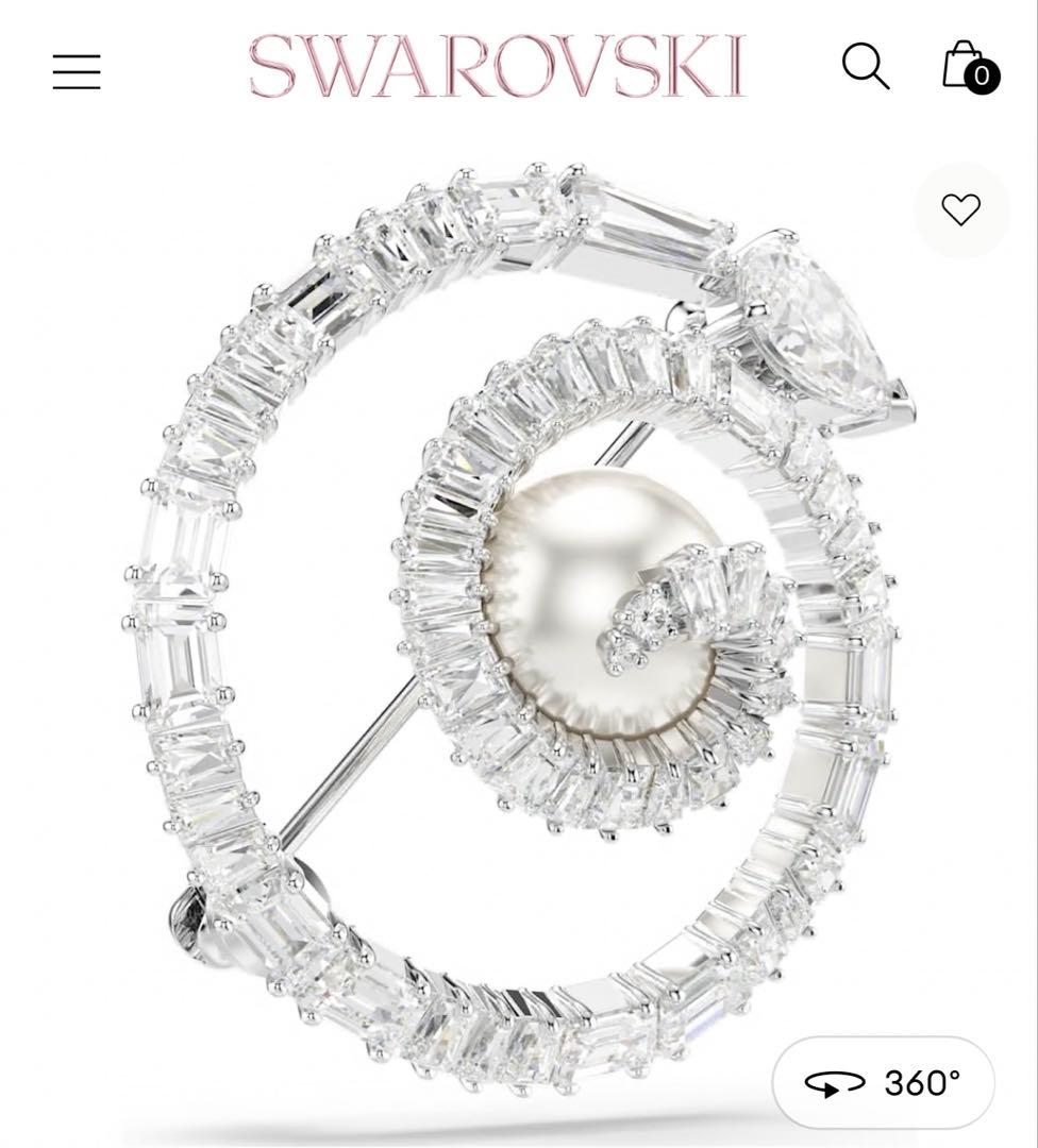 Swarovski Snake ブローチ クリスタル・パール, 巳年