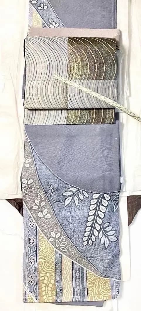 ご予約中 未使用美品 極上丹後ちりめん 正絹訪問着 秀逸更紗花間道 刺繍 ガード