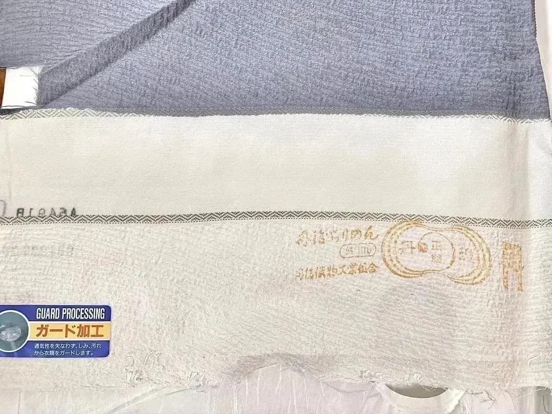 ご予約中 未使用美品 極上丹後ちりめん 正絹訪問着 秀逸更紗花間道 刺繍 ガード