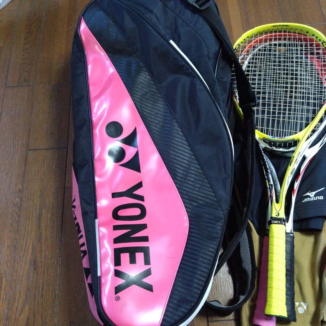 YONEX テニスラケット 3本セット バッグ ハーフパンツ付き