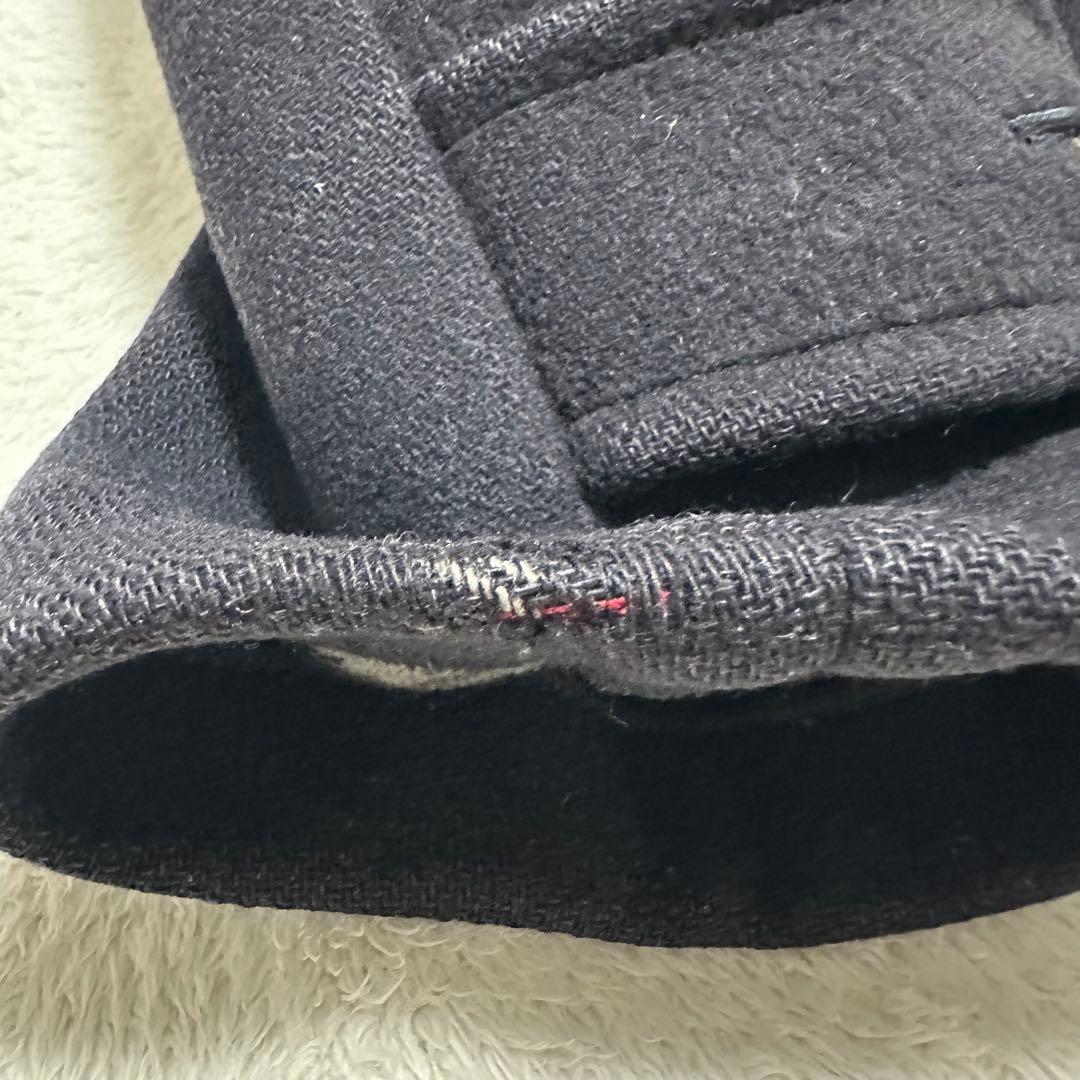 希少　Burberry ダッフルコート　ノバチェック　ネイビー　ウール