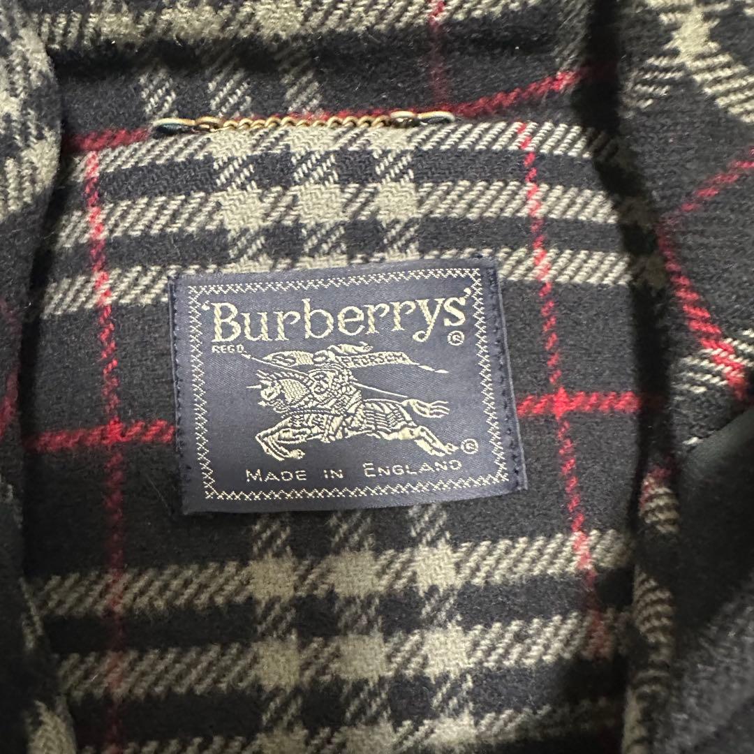 希少　Burberry ダッフルコート　ノバチェック　ネイビー　ウール