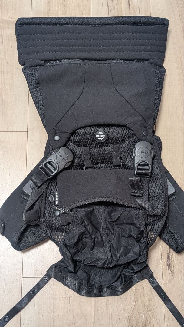 エアバギー可愛いおまけ付♥ABC BASIC PLUS+ ブラック抱っこ紐セット