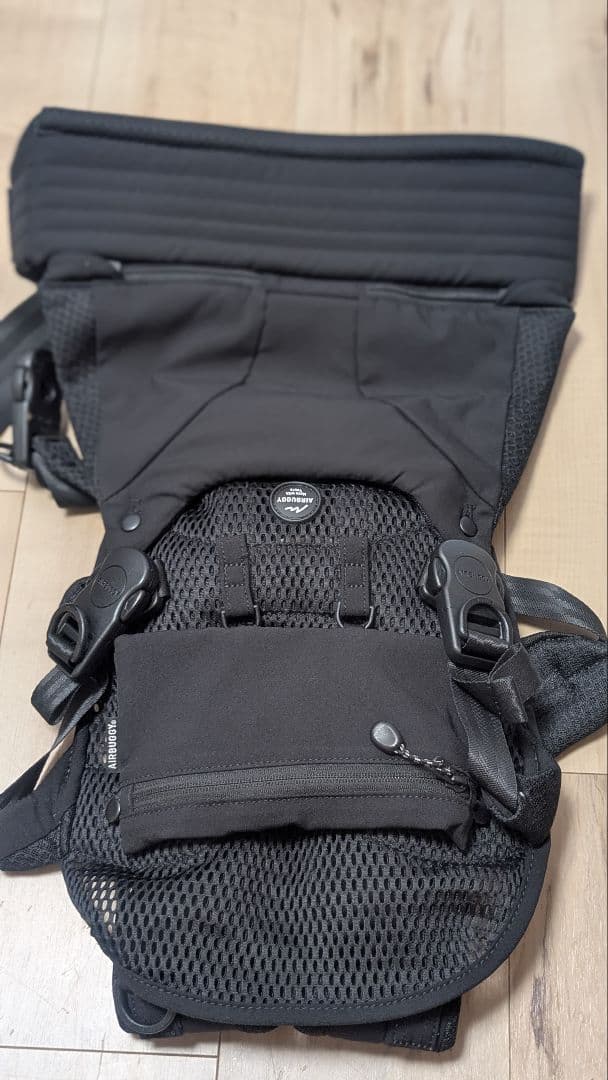 エアバギー可愛いおまけ付♥ABC BASIC PLUS+ ブラック抱っこ紐セット