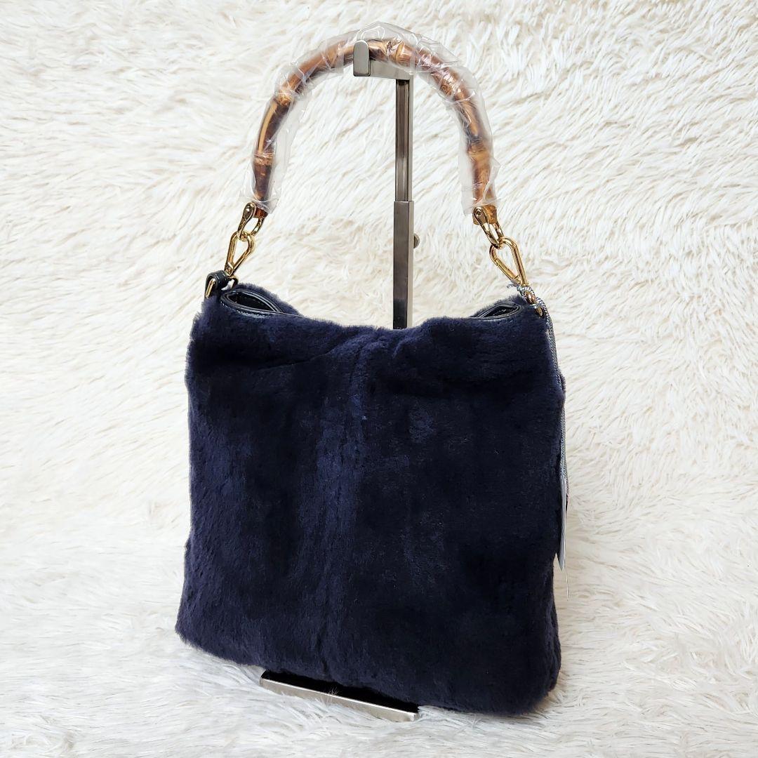 《未使用》PELLEY LUSSO ペレリールッソ ムートン ショルダーバッグa