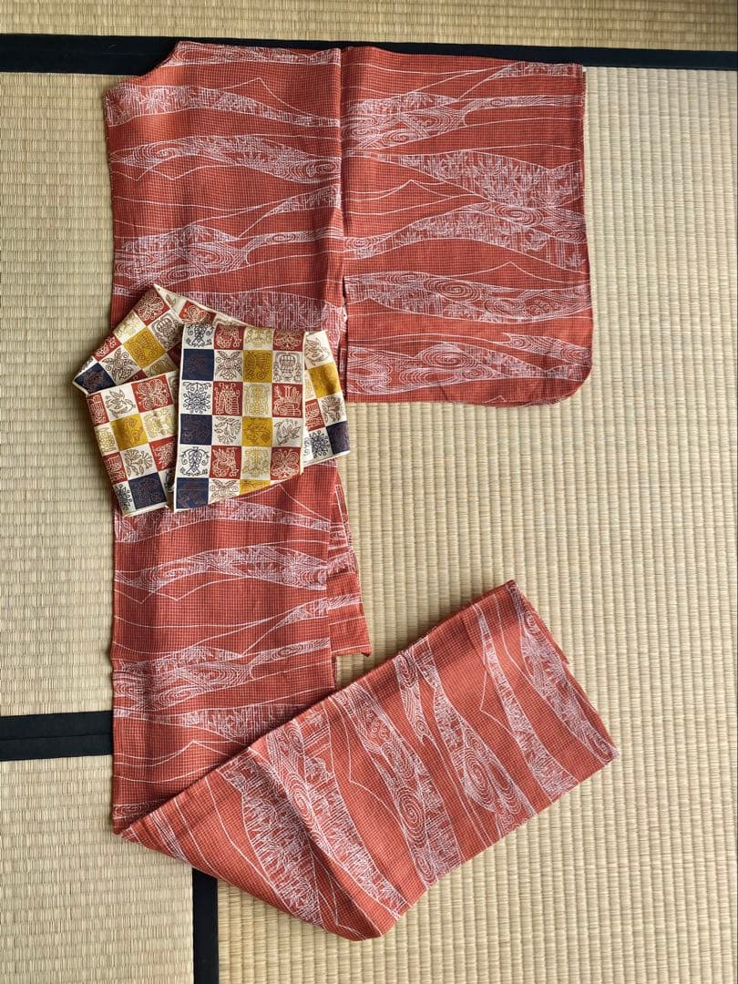 絹紅梅　浴衣