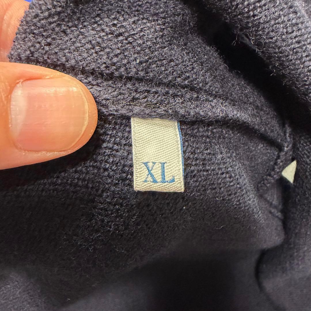 モンクレール MAGLIA ダウン切替ニットベスト ネイビー/ブルー XL