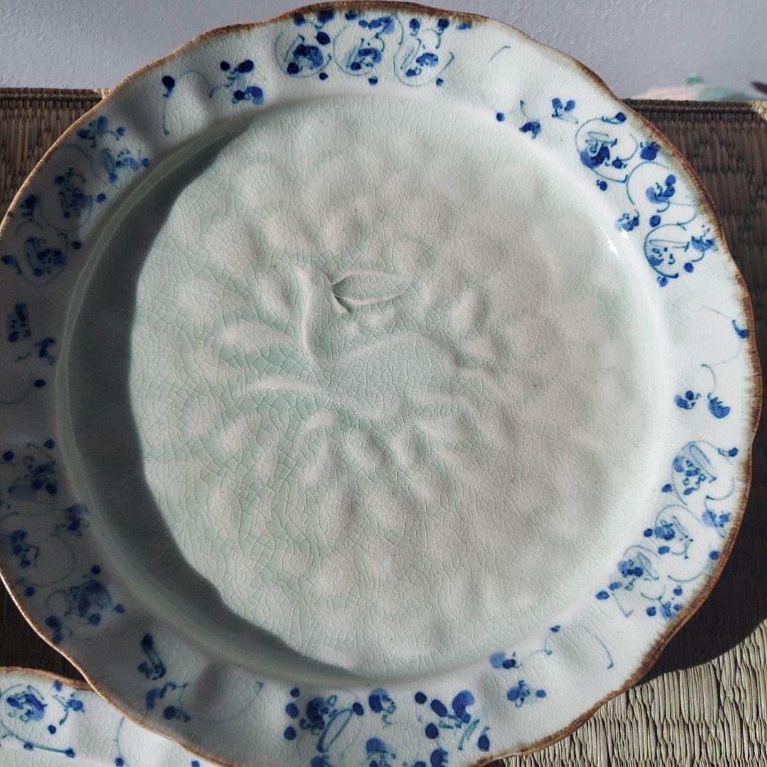 2606mk様用　石井桃子　花唐草　輪花皿　鹿　器　2枚　新品未使用品
