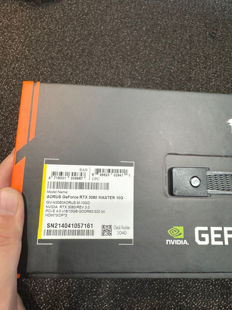 その他 AORUS GeForce RTX 3080 MASTER 10G