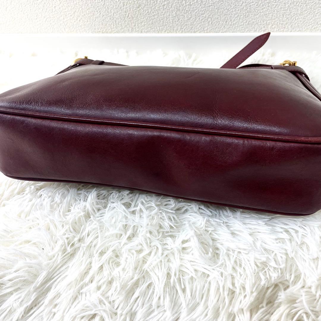 カルティエ　Cartier ショルダーバッグ　マストライン　ボルドー　ゴールド