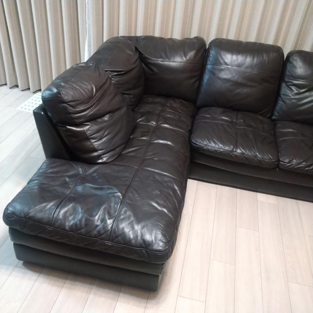 あと1/2 送料込 ニトリ コーナーソファ カウチソファ ダークブラウン