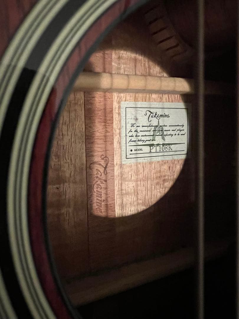 PT108-k Takamine エレアコ　ギター ハードケースその他付き