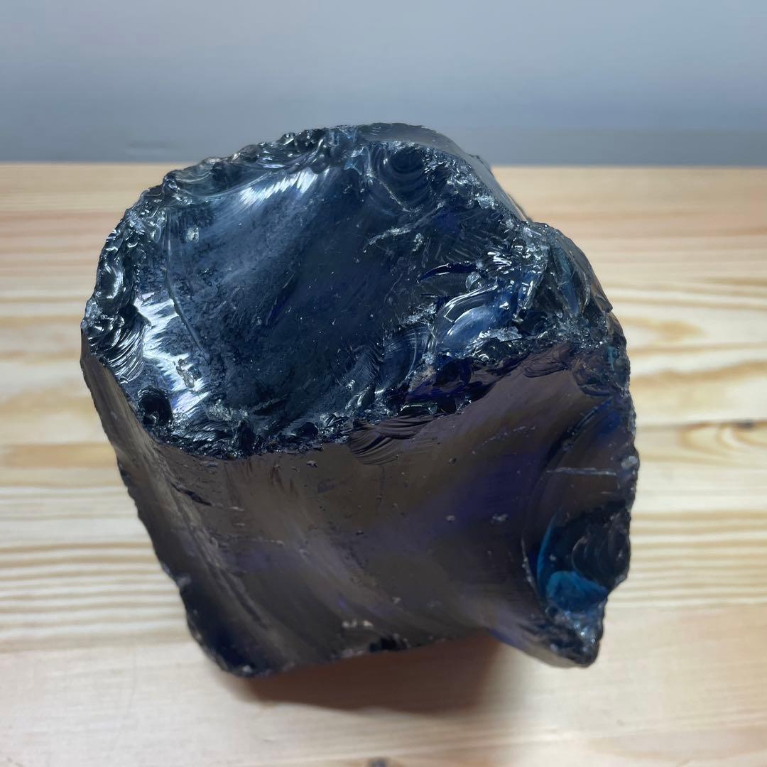 お値下げ　希少アンダラクリスタル　特大　ネイビーブルー 2578g