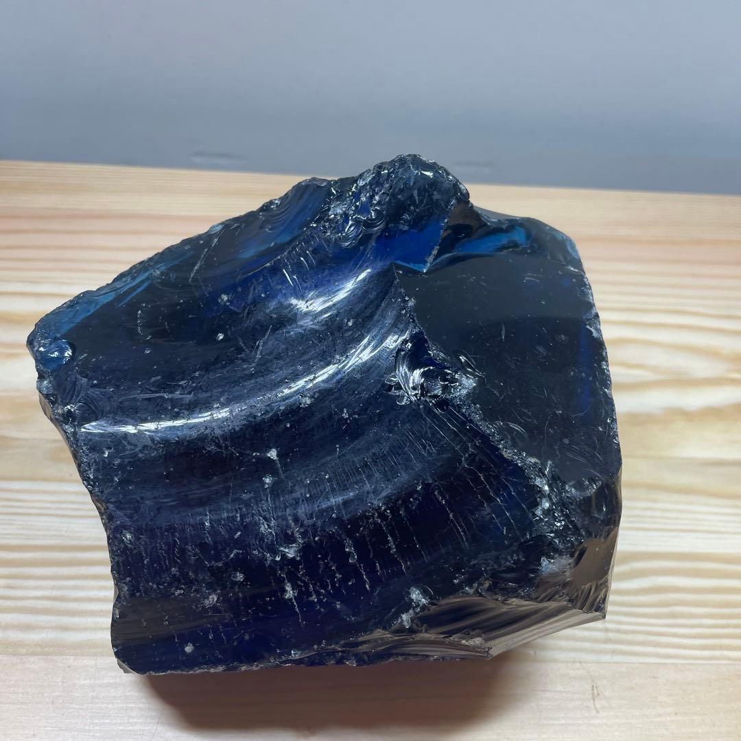 お値下げ　希少アンダラクリスタル　特大　ネイビーブルー 2578g