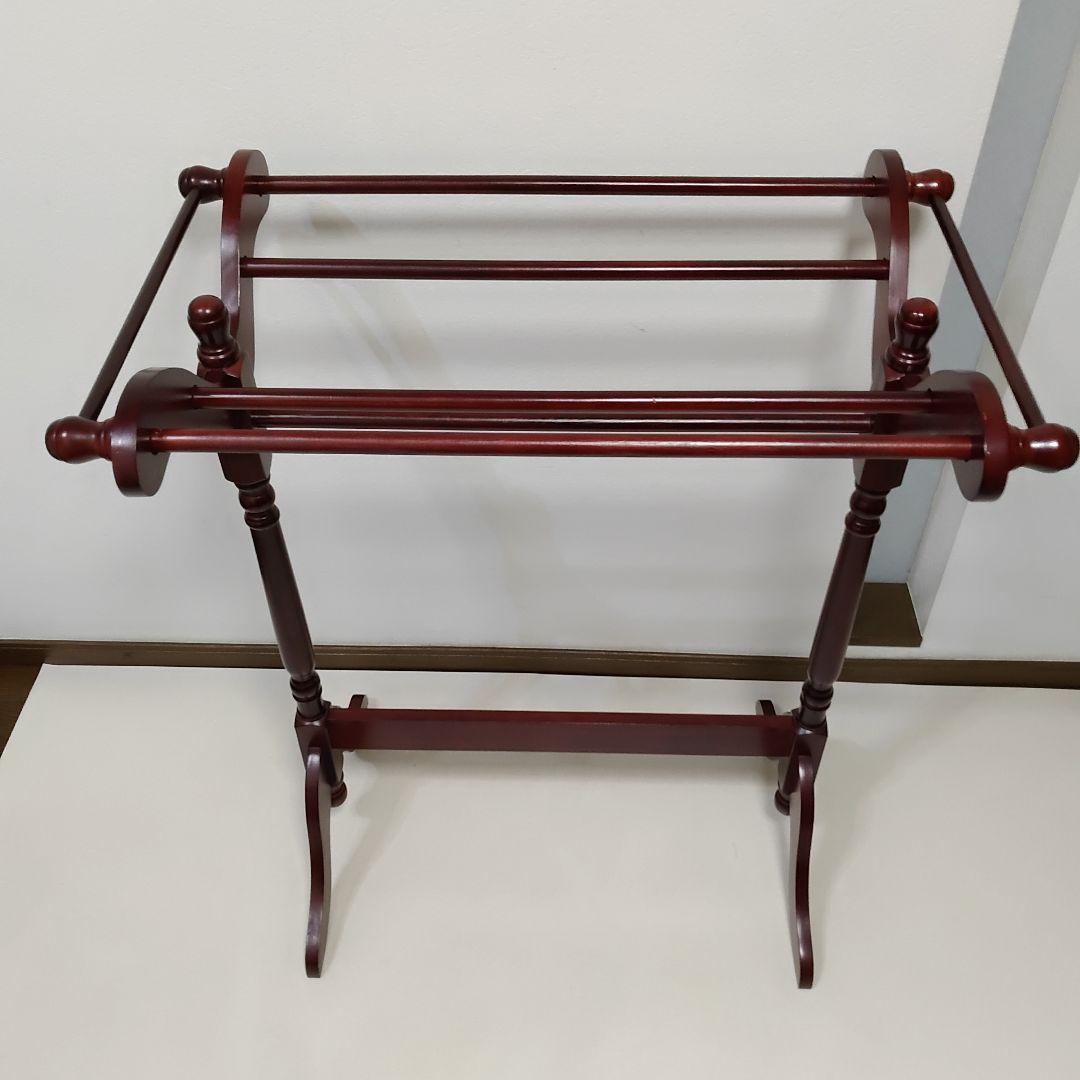 アンティーク調　キルトラック 　ブランケットラック　タオル　スーツ　送料無料