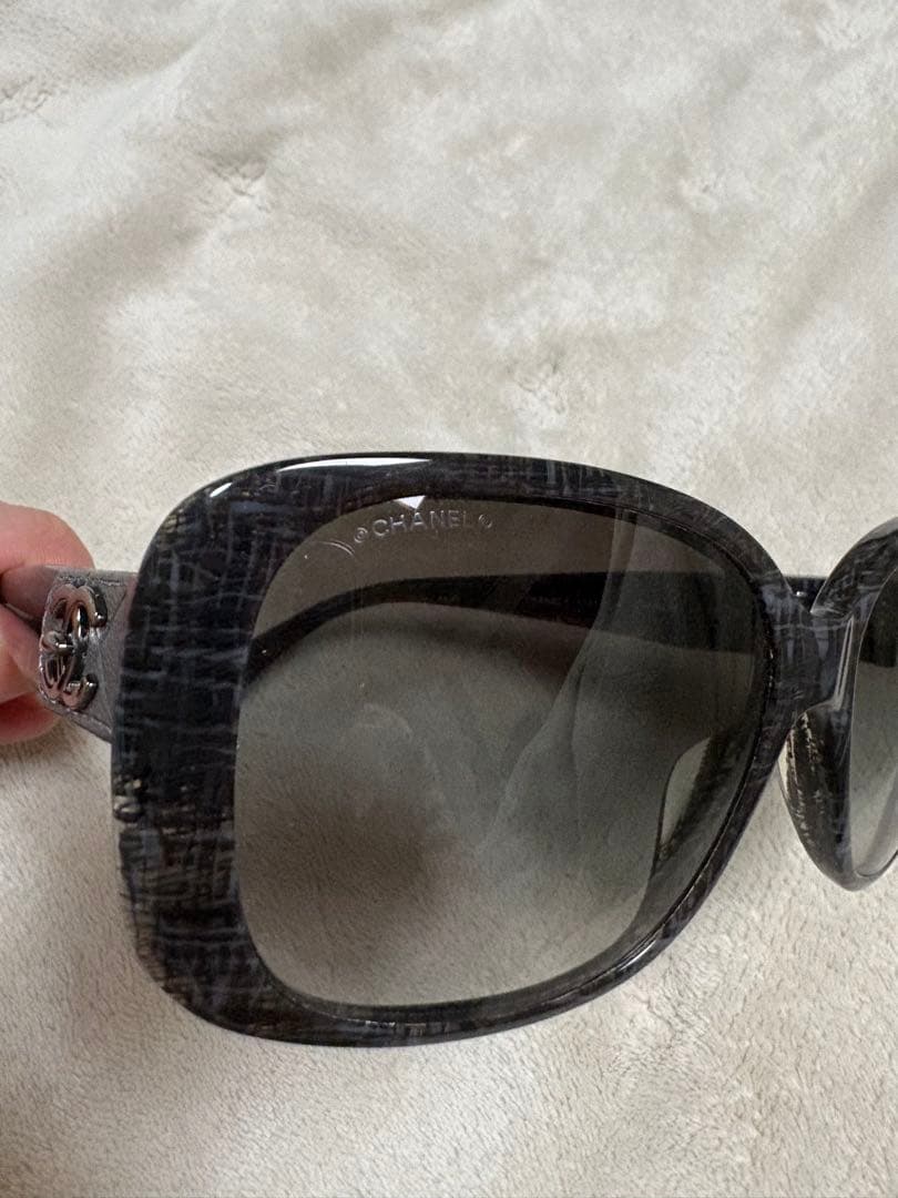 【美品】CHANEL サングラス ツイード柄 ブラック