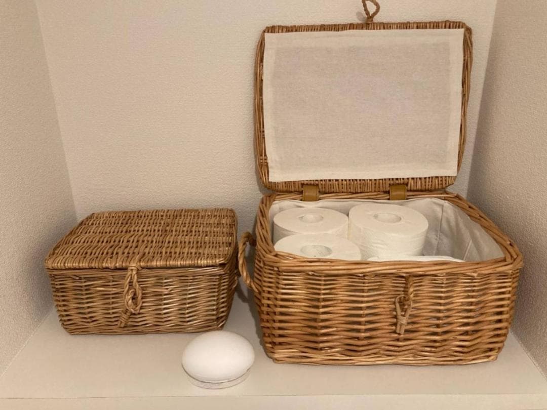 L&M&Sサイズのふんわり収納バスケット3個セット