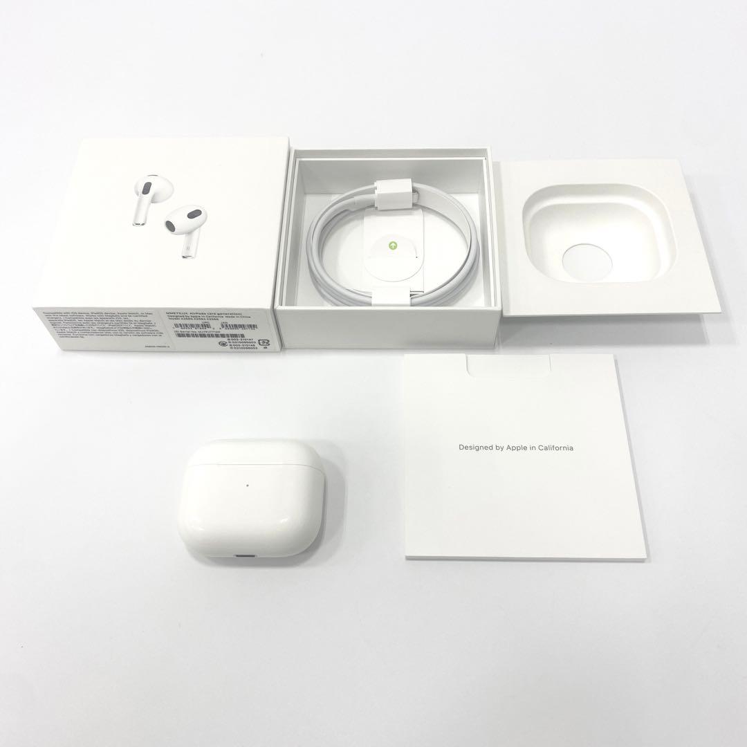 【美品】AirPods 第3世代 純正品 APPLE MME73J/A ホワイト