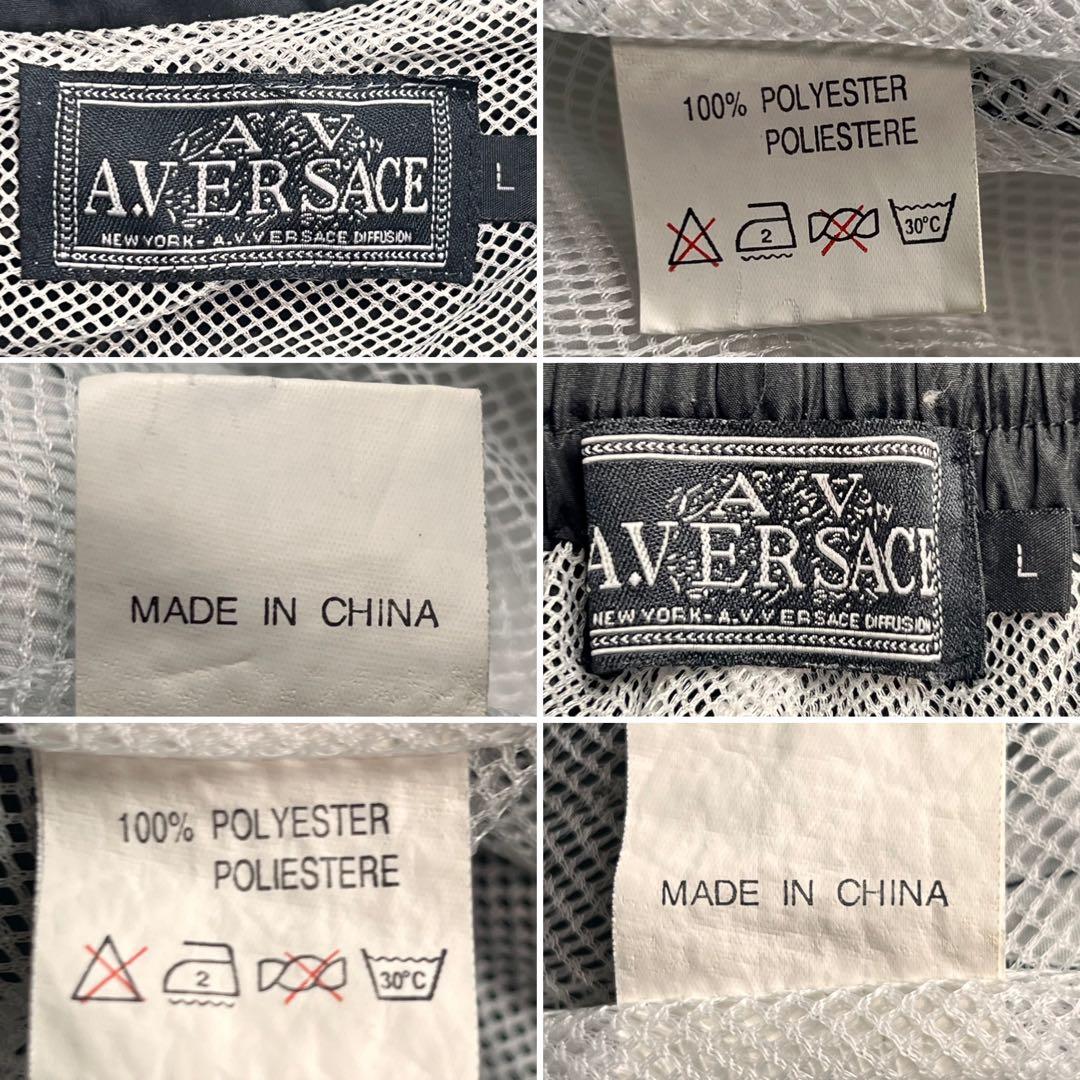 A.VERSACE ヴェルサーチナイロン セットアップ メデューサ 刺繍 上下L