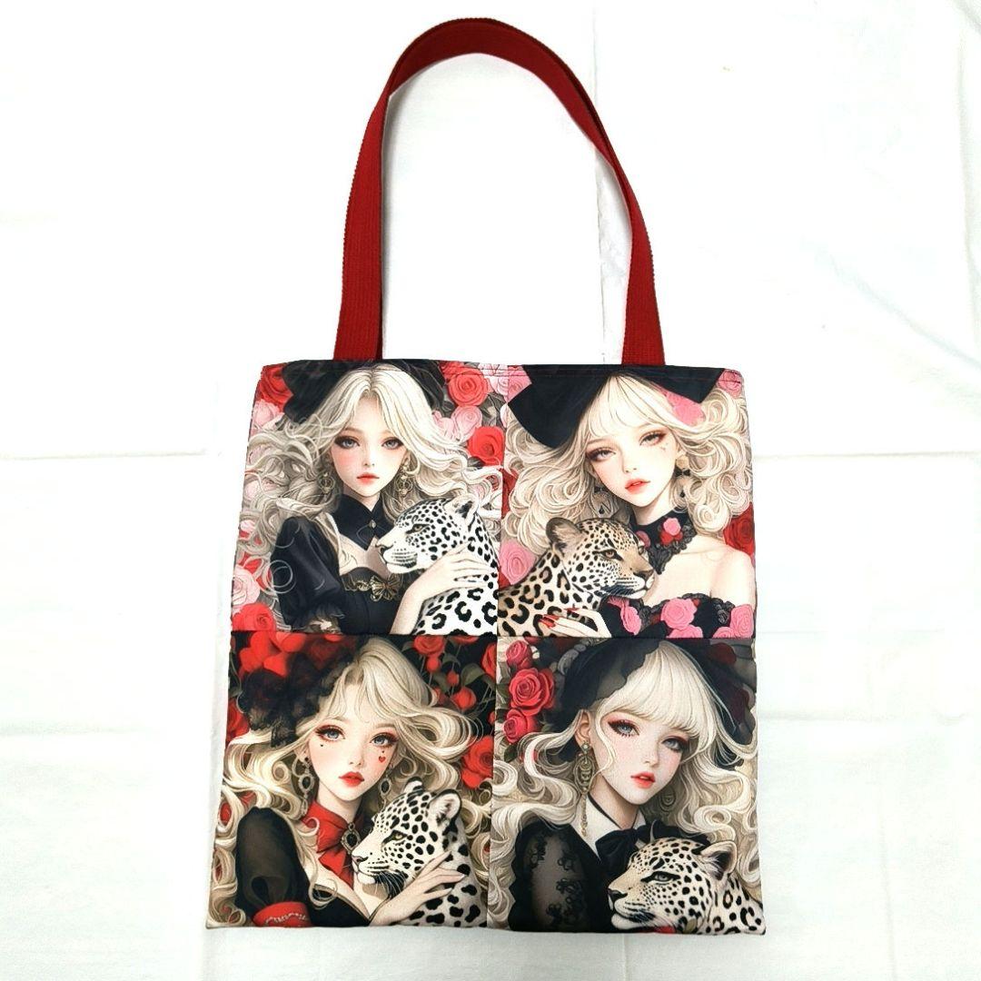 cancan様】ハンドメイドオーダー★女の子★大容量トートバッグ&フリル巾着6点