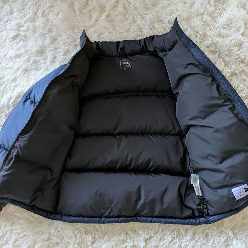 極美品　 ザノースフェイス　ヌプシジャケット　ネイビー×ブラック　キッズ　150