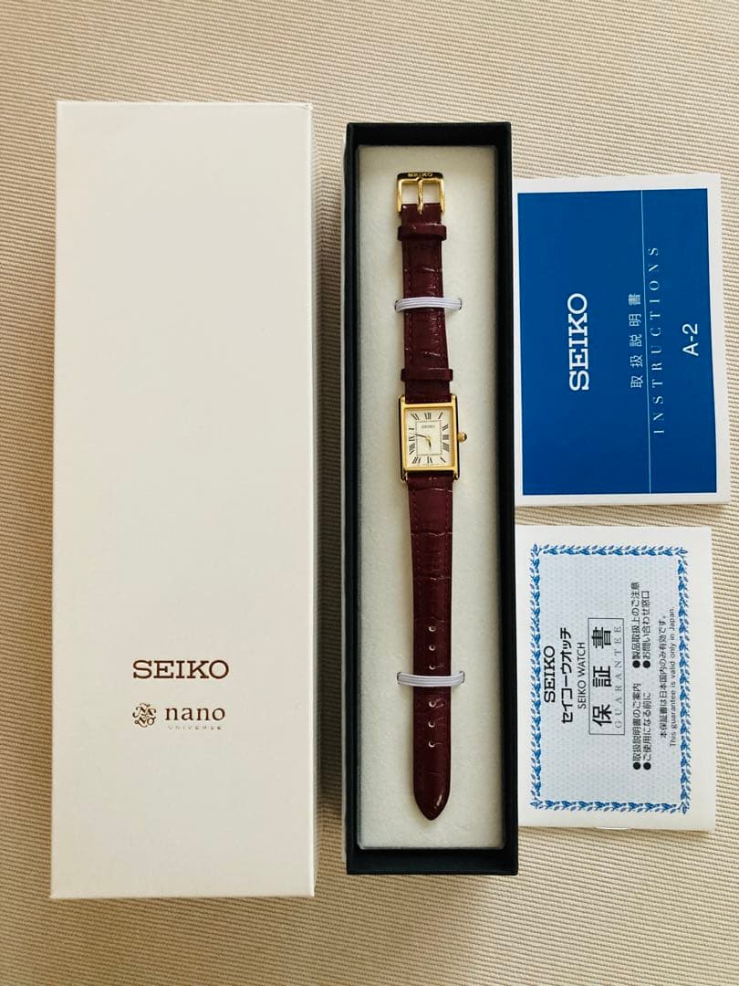 新品 セイコー SSEH002クォーツ 稼働中 ゴールド