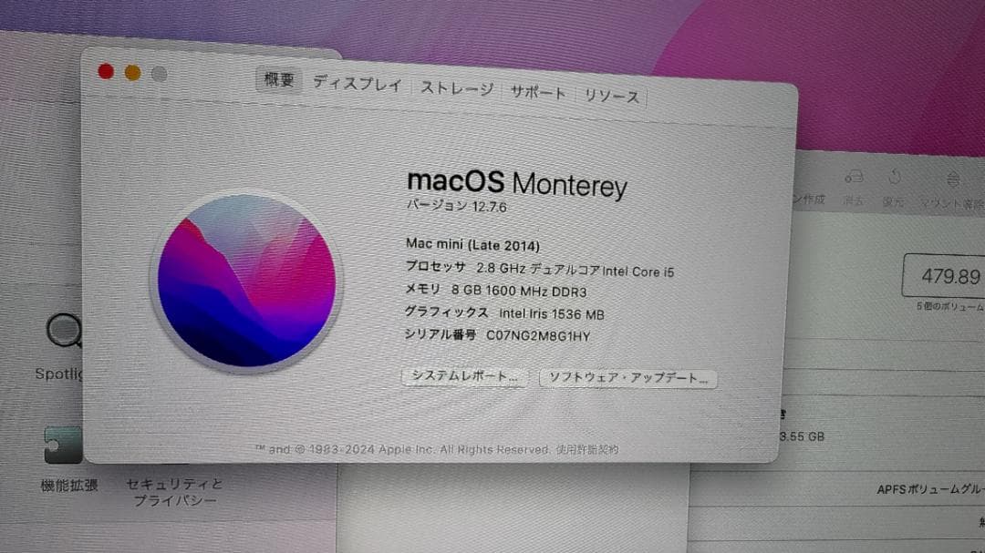 Macデスクトップ APPLE Mac mini MAC MINI MGEQ2J/A