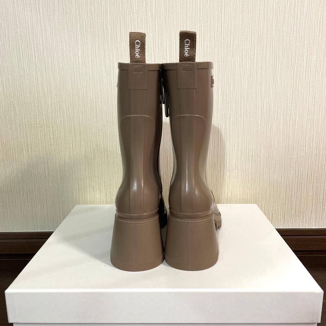 【新品・未使用】Chloé ベージュ レインブーツ 38