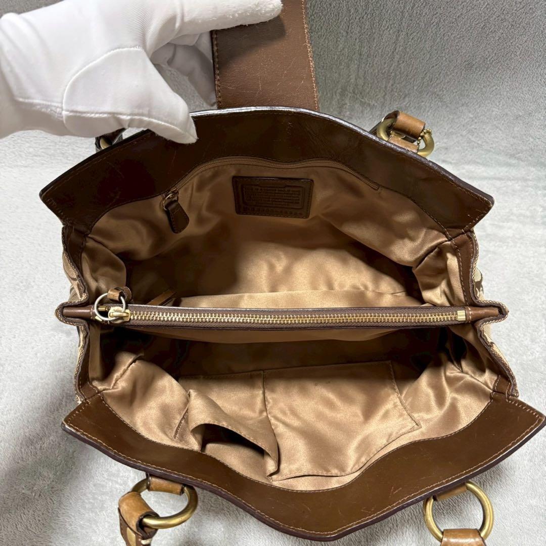 バッグ Coach Signature Patchwork Tote Bag Brown