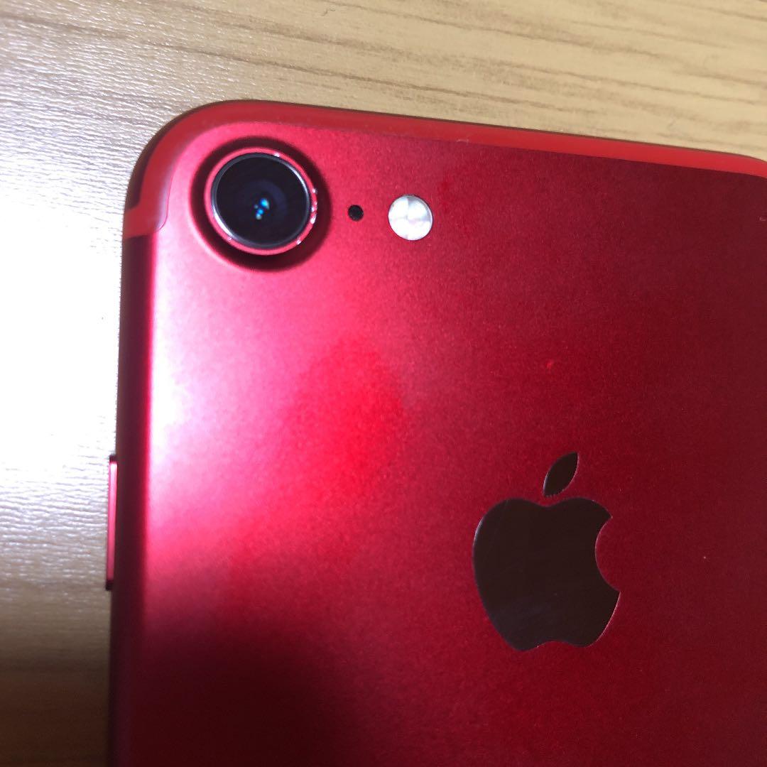 【iPhone 7 RED 128 GB 】本体　美品