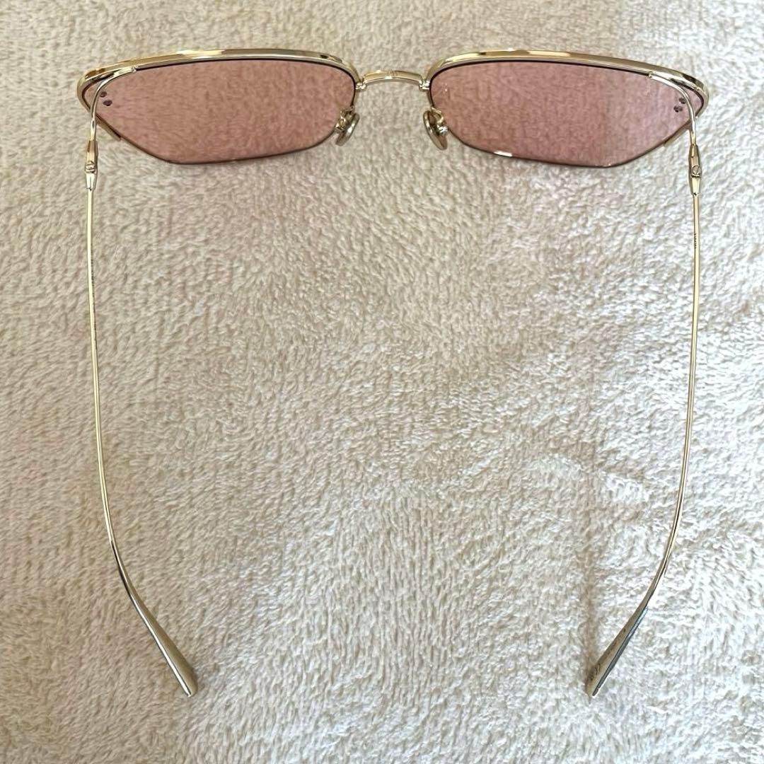 【未使用級】Dior ディオール　スクエアメタル サングラス ゴールドフレーム