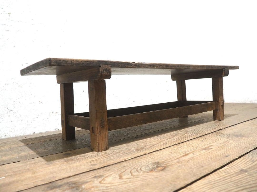 1404 杉のローテーブル　文机　陳列台　古家具　古道具　レトロ　アンティーク