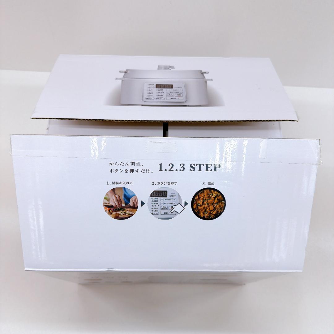 【新品】アイリスオーヤマ 電気圧力鍋 圧力鍋 3L 白 PC-MA3-W