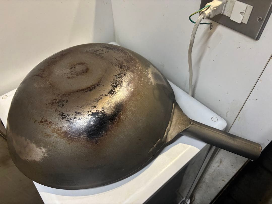 中華鍋HS 純チタン共柄北京鍋 36センチ　長谷元　日本製