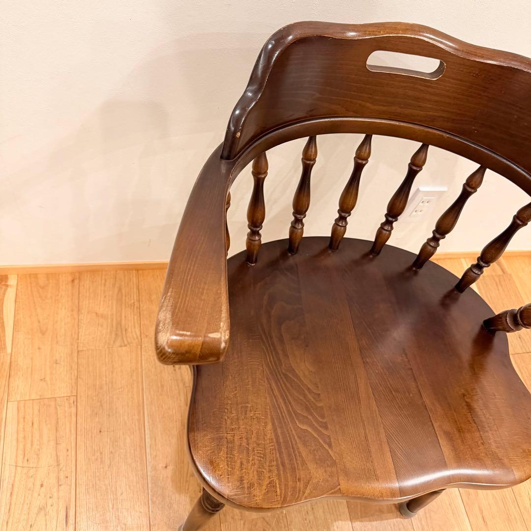 飛騨産業　キツツキ　木製　穂高 アームチェア　ウィンザーチェア イス 椅子