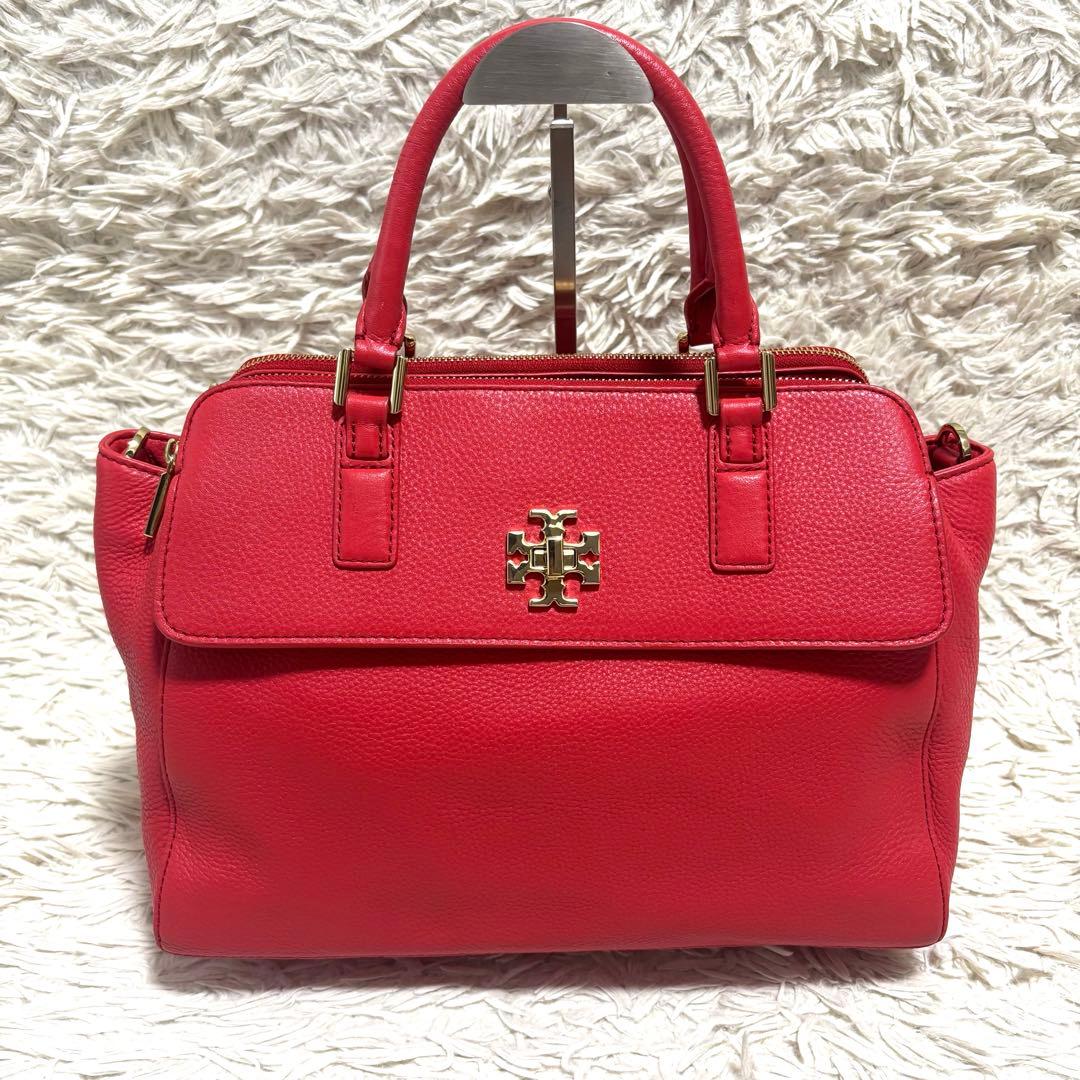 希少 トリーバーチ 2way ショルダーバッグ ゴールド金具 ターンロック