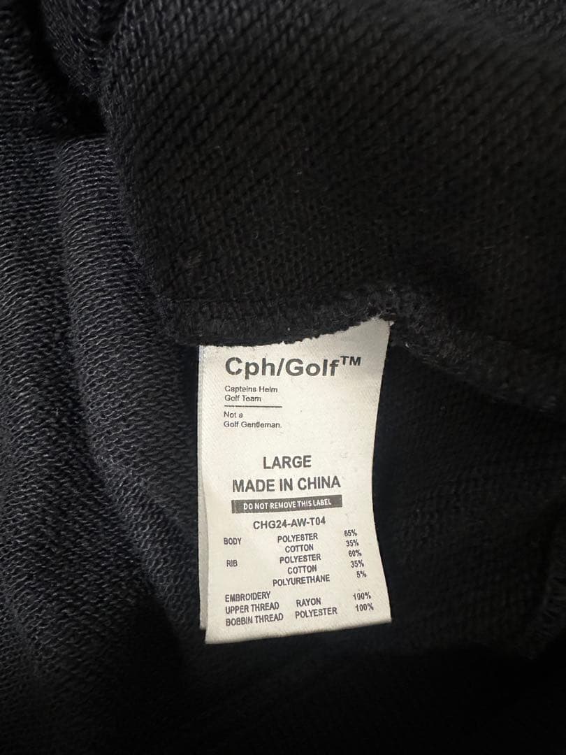 Cph/Golf キャプテンズヘルム ハーフジップ プルオーバー ブラック L