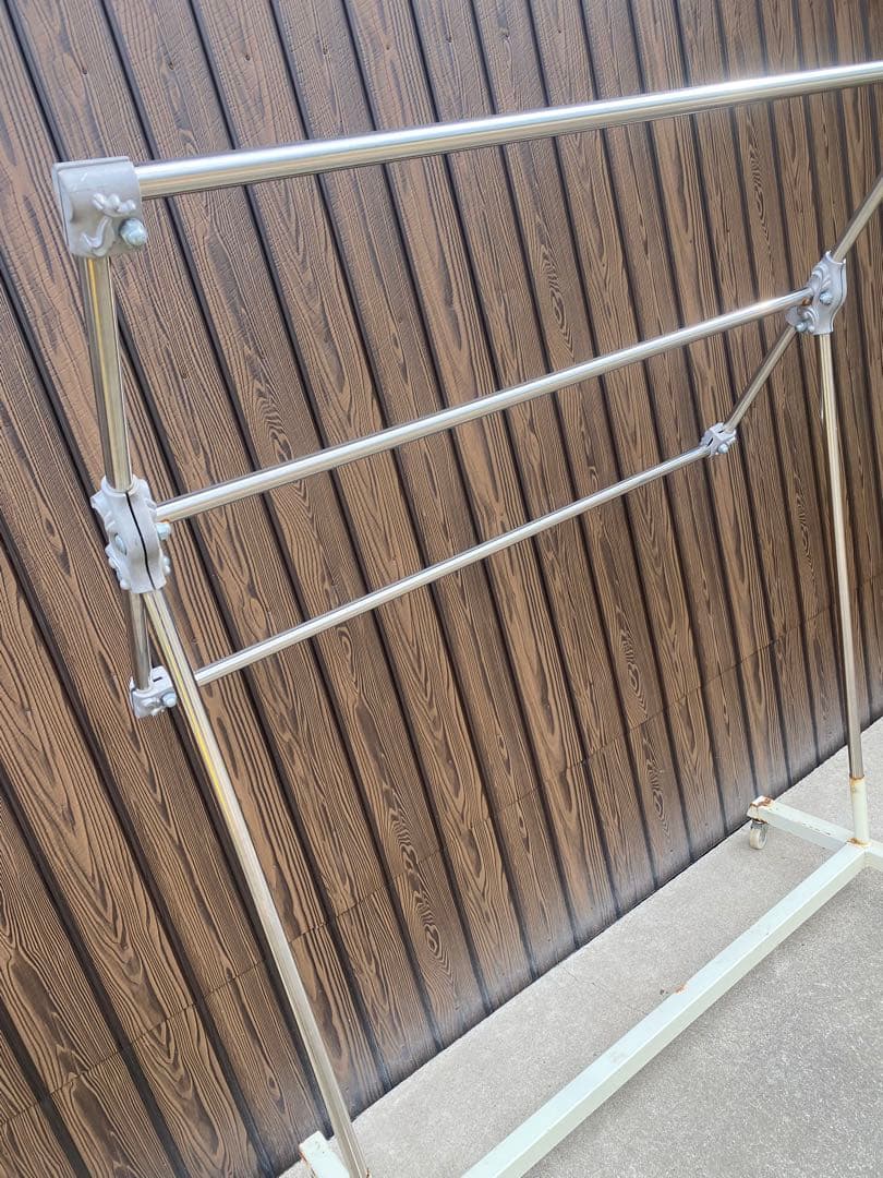 ハンガーラック　金属製　業務用　クリーニング　レトロ　ヴィンテージ　アンティーク