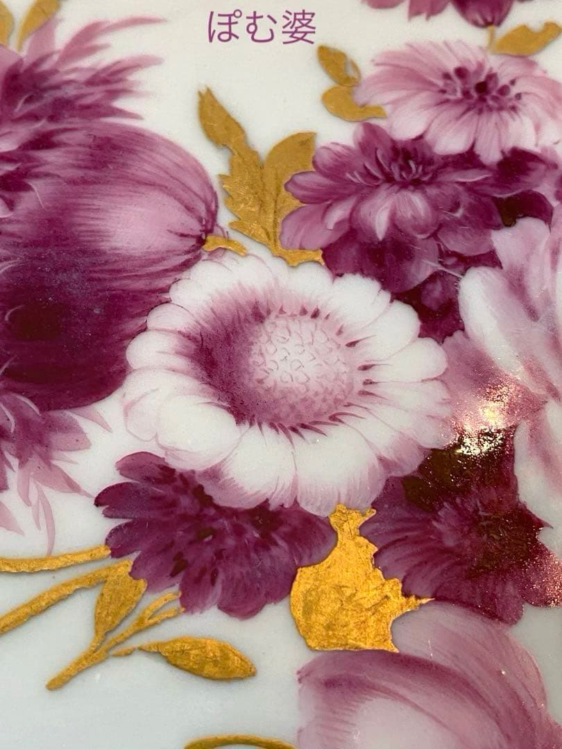 【アンティークマイセン】18世紀／楕円皿 トレイ「カマイユ／印象主義の薔薇」