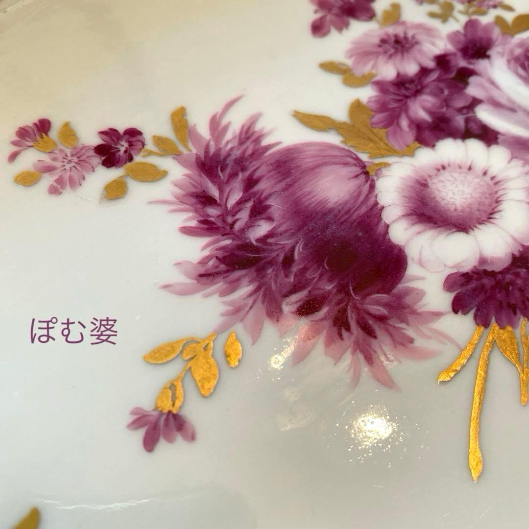 【アンティークマイセン】18世紀／楕円皿 トレイ「カマイユ／印象主義の薔薇」