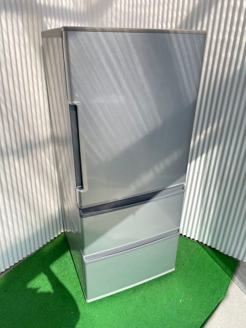 828 アクア 3ドア冷蔵庫 右開き シルバー コンパクトデザイン 二人暮らし