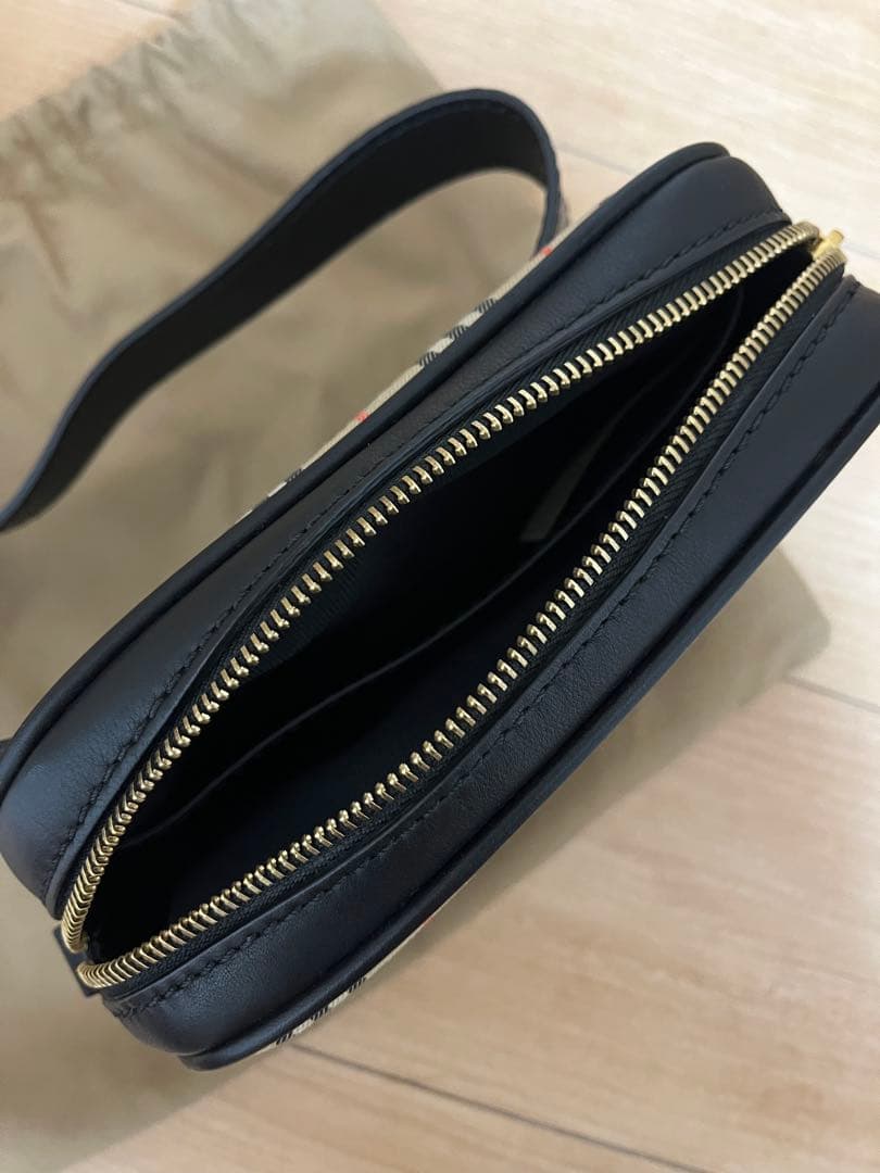 バーバリー BURBERRY ウエストバッグ ベルトポーチ ブラックマルチカラー