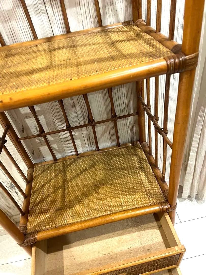 アーチ型ラタン チェスト 籐チェスト 籐タンス 収納棚