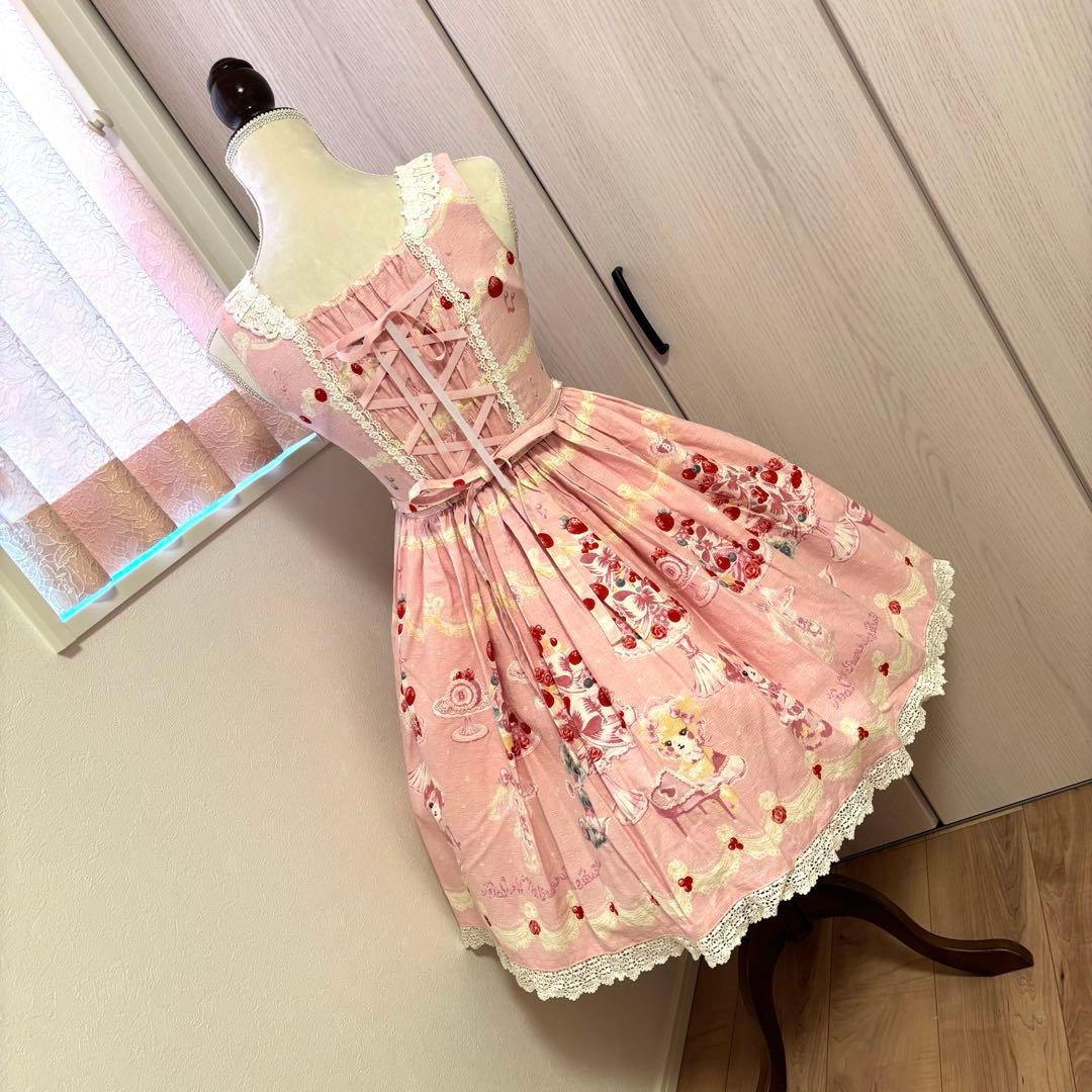 なかよしくみゃちゃんのCreamy Quartet柄jsk