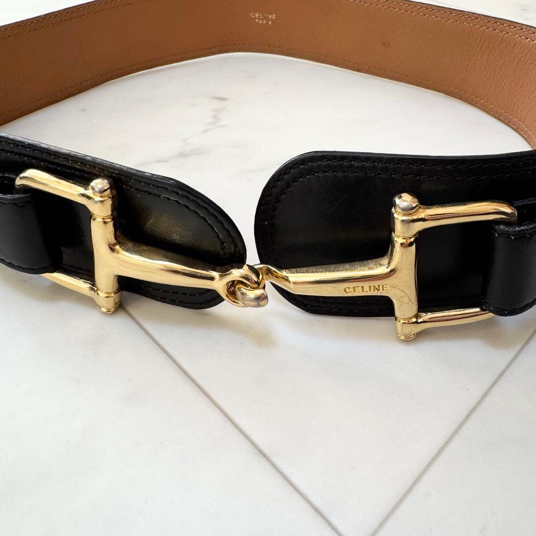 【CELINE】セリーヌ ホースビット ベルト レザー 金具 ヴィンテージ