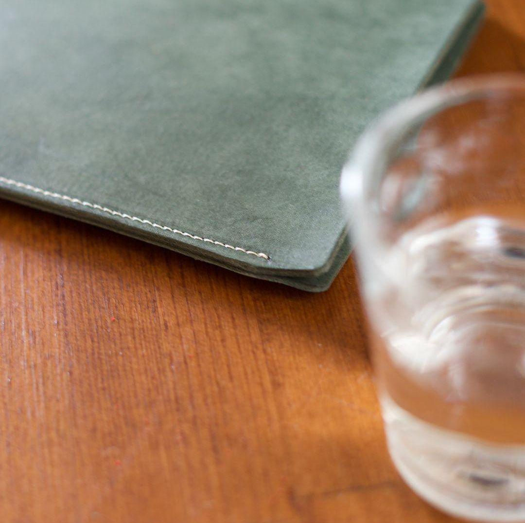 本革レザー iPadminiケース イタリアンレザー グリーン